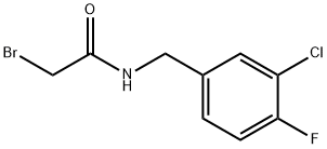 Acetamide, 2-bromo-N-[(3-chloro-4-fluorophenyl)methyl]- Structure