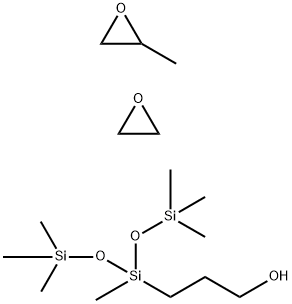 옥시란을 함유한 메틸옥시란 폴리머, 모노-(3-(1,3,3,3-테트라메틸-1-((트리메틸실릴)옥시)디실옥사닐)프로필)에테르 구조식 이미지