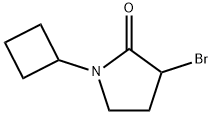 2-Pyrrolidinone, 3-bromo-1-cyclobutyl- Structure