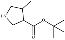 3-Pyrrolidinecarboxylic acid, 4-methyl-, 1,1-dimethylethyl ester Structure