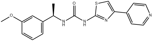 Urea, N-[(1R)-1-(3-methoxyphenyl)ethyl]-N'-[4-(4-pyridinyl)-2-thiazolyl]- 구조식 이미지