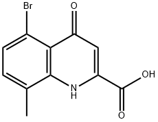 2-Quinolinecarboxylic acid, 5-bromo-1,4-dihydro-8-methyl-4-oxo- Structure