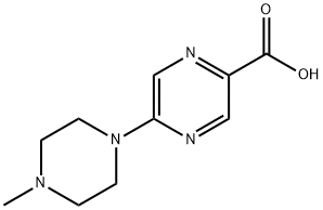 2-Pyrazinecarboxylic acid, 5-(4-methyl-1-piperazinyl)- Structure