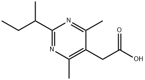 5-Pyrimidineacetic acid, 4,6-dimethyl-2-(1-methylpropyl)- 구조식 이미지