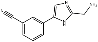 Benzonitrile, 3-[2-(aminomethyl)-1H-imidazol-5-yl]- 구조식 이미지