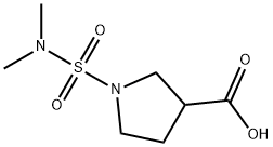 3-Pyrrolidinecarboxylic acid, 1-[(dimethylamino)sulfonyl]- Structure