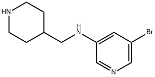 3-Pyridinamine, 5-bromo-N-(4-piperidinylmethyl)- 구조식 이미지