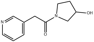 Ethanone, 1-(3-hydroxy-1-pyrrolidinyl)-2-(3-pyridinyl)- Structure