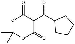 1,3-Dioxane-4,6-dione, 5-(cyclopentylcarbonyl)-2,2-dimethyl- 구조식 이미지