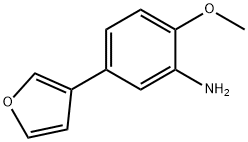 Benzenamine, 5-(3-furanyl)-2-methoxy- Structure