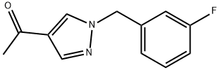 Ethanone, 1-[1-[(3-fluorophenyl)methyl]-1H-pyrazol-4-yl]- Structure