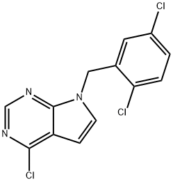 JR-13957, 7-(2,5-Dichlorobenzyl)-4-chloro-7H-pyrrolo[2,3-d]pyrimidine, 97% Structure