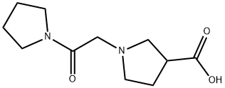 3-Pyrrolidinecarboxylic acid, 1-[2-oxo-2-(1-pyrrolidinyl)ethyl]- Structure