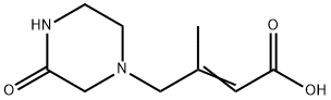 2-Butenoic acid, 3-methyl-4-(3-oxo-1-piperazinyl)- Structure