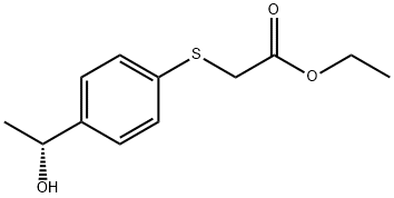 Acetic acid, 2-[[4-[(1R)-1-hydroxyethyl]phenyl]thio]-, ethyl ester Structure