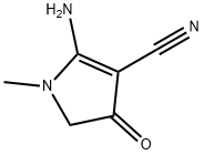 1H-Pyrrole-3-carbonitrile, 2-amino-4,5-dihydro-1-methyl-4-oxo- Structure