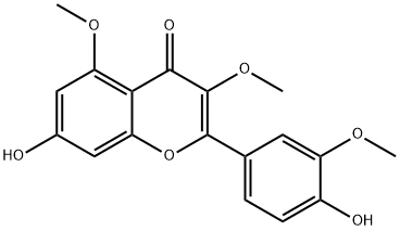 Quercetin 3,5,3'-trimethyl ether 구조식 이미지