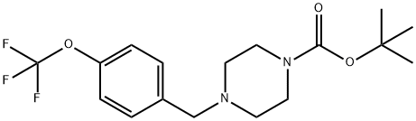 1-Piperazinecarboxylic acid, 4-[[4-(trifluoromethoxy)phenyl]methyl]-, 1,1-dimethylethyl ester Structure