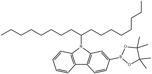 9H-Carbazole, 9-(1-octylnonyl)-2-(4,4,5,5-tetramethyl-1,3,2-dioxaborolan-2-yl)- Structure