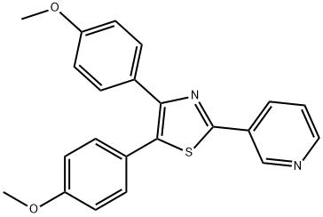 Pyridine, 3-[4,5-bis(4-methoxyphenyl)-2-thiazolyl]- Structure