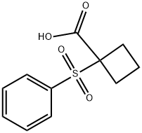 Cyclobutanecarboxylic acid, 1-(phenylsulfonyl)- Structure