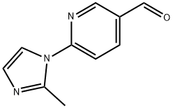 3-Pyridinecarboxaldehyde, 6-(2-methyl-1H-imidazol-1-yl)- 구조식 이미지