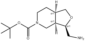 Racemic-(3R,3aR,7aR)-tert-butyl 3-(aminomethyl)hexahydrofuro[3,4-c]pyridine-5(3H)-carboxylate Structure