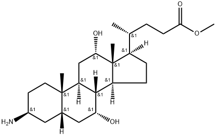 (3β,5β,7α,12α)-3-amino-7,12-dihydroxycholan-24-oic acid methyl ester Structure