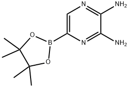 2,3-Pyrazinediamine, 5-(4,4,5,5-tetramethyl-1,3,2-dioxaborolan-2-yl)- Structure