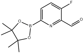 2-Pyridinecarboxaldehyde, 3-fluoro-6-(4,4,5,5-tetramethyl-1,3,2-dioxaborolan-2-yl)- Structure