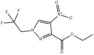 ethyl 4-nitro-1-(2,2,2-trifluoroethyl)-1H-pyrazole-3-carboxylate Structure