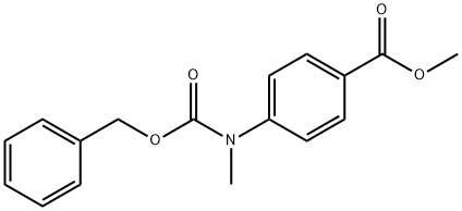 Benzoic acid, 4-[methyl[(phenylmethoxy)carbonyl]amino]-, methyl ester Structure