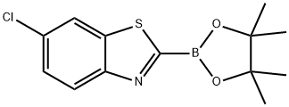 6-chloro-2-(tetramethyl-1,3,2-dioxaborolan-2-yl)-1,3-benzothiazole Structure