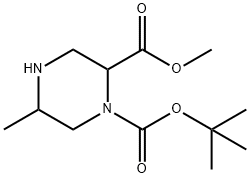 O1-tert-butyl O2-methyl 5-methylpiperazine-1,2-dicarboxylate 구조식 이미지
