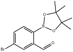 5-Bromo-2-(4,4,5,5-tetramethyl-1,3,2-dioxaborolan-2-yl)benzaldehyde 구조식 이미지