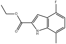 ethyl 4-fluoro-7-methyl-1H-indole-2-carboxylate 구조식 이미지
