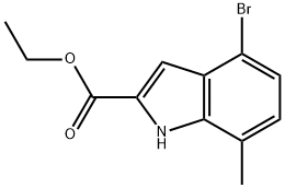 1H-Indole-2-carboxylic acid, 4-bromo-7-methyl-, ethyl ester 구조식 이미지