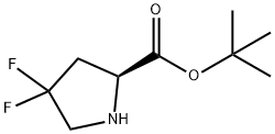 L-Proline, 4,4-difluoro-, 1,1-dimethylethyl ester 구조식 이미지