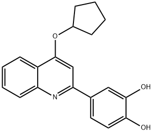 4-(4-(cyclopentyloxy)quinolin-2-yl)benzene-1,2-diol Structure