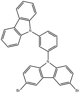 9H-Carbazole, 3,6-dibromo-9-[3-(9H-carbazol-9-yl)phenyl]- Structure