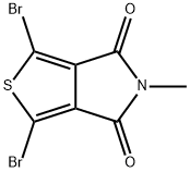 4H-Thieno[3,4-c]pyrrole-4,6(5H)-dione, 1,3-dibromo-5-methyl- 구조식 이미지