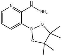 Pyridine, 2-hydrazinyl-3-(4,4,5,5-tetramethyl-1,3,2-dioxaborolan-2-yl)- Structure