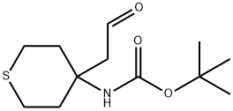 Carbamic acid, N-[tetrahydro-4-(2-oxoethyl)-2H-thiopyran-4-yl]-, 1,1-dimethylethyl ester Structure