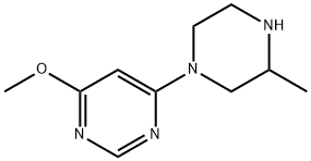 Pyrimidine, 4-methoxy-6-(3-methyl-1-piperazinyl)- Structure