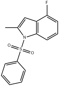 1H-Indole, 4-fluoro-2-methyl-1-(phenylsulfonyl)- Structure