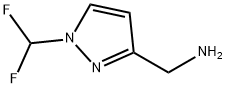 1H-Pyrazole-3-methanamine, 1-(difluoromethyl)- 구조식 이미지