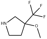 Pyrrolidine, 3-methoxy-3-(trifluoromethyl)- Structure