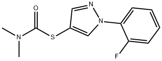 Carbamothioic acid, N,N-dimethyl-, S-[1-(2-fluorophenyl)-1H-pyrazol-4-yl] ester Structure