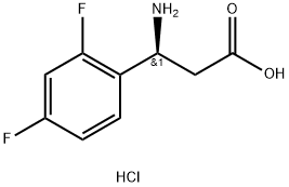 (3S)-3-amino-3-(2,4-difluorophenyl)propanoic acid hydrochloride 구조식 이미지