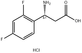 (3R)-3-amino-3-(2,4-difluorophenyl)propanoic acid hydrochloride 구조식 이미지